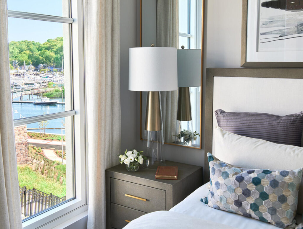 Interior bedroom looking at the window at The Beacon at Garvies Point