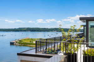 Roof top seating area at The Beacon at Garvies Point
